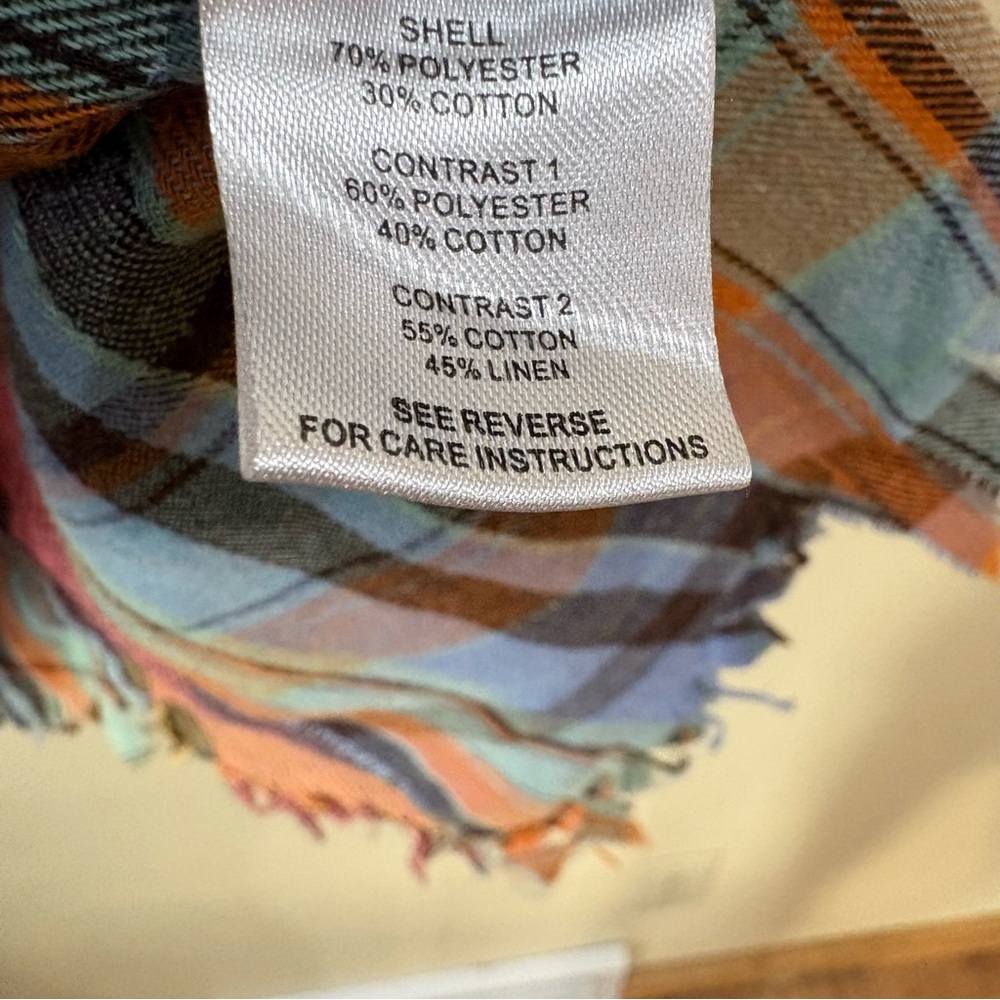 Oil & Hali Patchwork Button Down Long SleeveTop - image 4